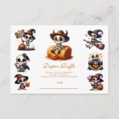 ハロウィン素朴スケルトンおむつラッフル エンクロージャーカード (正面)