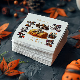 ハロウィン素朴スケルトン赤ちゃんシャワー スタンダードカクテルナプキン