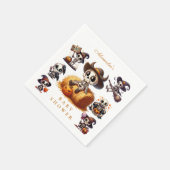 ハロウィン素朴スケルトン赤ちゃんシャワー スタンダードカクテルナプキン (角)