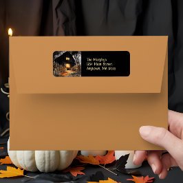 ハロウィン素朴ボンファイアハロウィーン差出人住所 ラベル