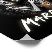 ハロウィン結婚したスケルトン新郎新婦結婚ズ ポスター (角)