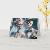 ハロウィン結婚のお祝い カード (黄色い花)