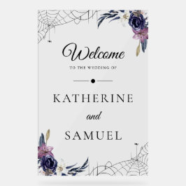 ハロウィン結婚のアクリルウェルカムサイン アクリルサイン