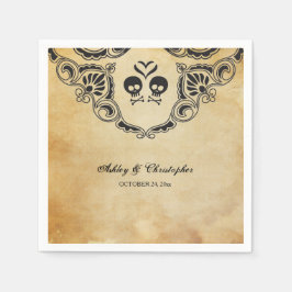 ハロウィン結婚のカクテルナプキン – ゴシック スタンダードカクテルナプキン
