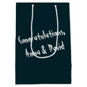 ハロウィン結婚のカップル ミディアムペーパーバッグ (裏面)