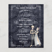 ハロウィン結婚のスケルトン招待状予算 チラシ (正面)