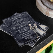 ハロウィン結婚のスケルトン招待状予算 チラシ