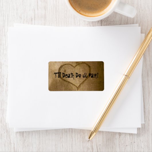 ハロウィン結婚のステッカーが死ぬまで私たち部分 ラベル (インサイチュ)