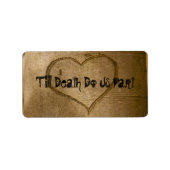 ハロウィン結婚のステッカーが死ぬまで私たち部分 ラベル (正面)