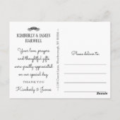 ハロウィン結婚のスパイダーゴシックありがとう写真 ポストカード (裏面)