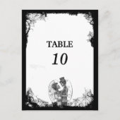 ハロウィン結婚のテーブル番号葉書 ポストカード (正面)