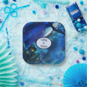 ハロウィン結婚のパーソナライズされた名不気味前 ペーパープレート (パーティー)