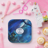 ハロウィン結婚のパーソナライズされた名不気味前 ペーパープレート (パーティー)