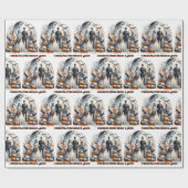 ハロウィン結婚のパーソナライズされた名前Bride & Groom ラッピングペーパー (フラット)