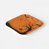 ハロウィン結婚のパーソナライズ名のツ不気味リー ペーパープレート (傾斜あり)