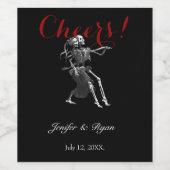 ハロウィン結婚のワインラベル ワインラベル (シングルラベル)