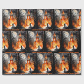 ハロウィン結婚の個人名不気味前 ラッピングペーパー (フラット)