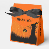 ハロウィン結婚の名前をカスタムする&文字怖い木 フェイバーボックス (正面サイド)