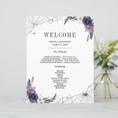 ハロウィン結婚の家族がウェルカムサインを紹介 (スタンド正面)