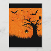 ハロウィン結婚の怖いツリーテーブル座席表 (裏面)