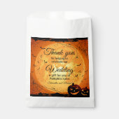 ハロウィン結婚の感謝お願いバッグ名前をカスタムする フェイバーバッグ (正面)