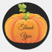 ハロウィン結婚の感謝カボチャ ラウンドシール (正面)
