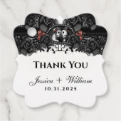 ハロウィン結婚の感謝メッセージカード フェイバータグ (正面)