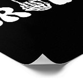 ハロウィン結婚の新郎新婦スケルトンカップルMatc ポスター (角)