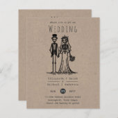 ハロウィン結婚の漫画の新郎新婦の手描き (正面/裏面)