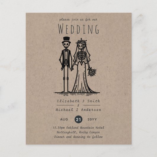 ハロウィン結婚の漫画の新郎新婦の手描き (正面)