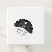 ハロウィン結婚の白黒骨格をスキャロップ フェイバータグ (インサイチュ)