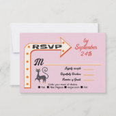 ハロウィン結婚の矢印記号rsvp応答カード 招待状 (正面)