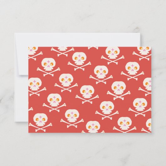 ハロウィン結婚の矢印記号rsvp応答カード 招待状 (裏面)