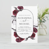 ハロウィン結婚の秋の秋ブルゴーニュ 招待状 (スタンド正面)