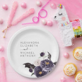 ハロウィン結婚の秋秋ダークパープル ペーパープレート (パーティー)