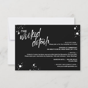 ハロウィン結婚の結婚夜 出欠カード