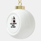 ハロウィン結婚の記念日 – Till Death Boo Us セラミックボールオーナメント (右)