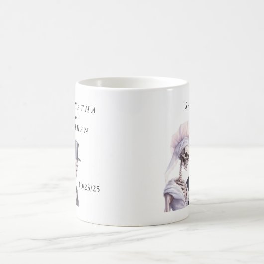 ハロウィン結婚の骨組み コーヒーマグカップ (中央)