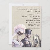 ハロウィン結婚の骨組み 招待状 (正面)