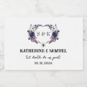 ハロウィン結婚の スパークリングワインラベル (シングルラベル)