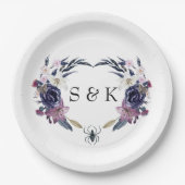 ハロウィン結婚の ペーパープレート (正面)