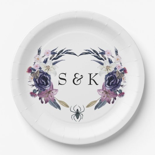 ハロウィン結婚の ペーパープレート (正面)