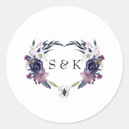 ハロウィン結婚の ラウンドシール