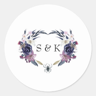 ハロウィン結婚の ラウンドシール