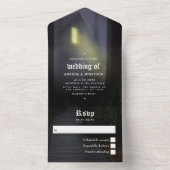 ハロウィン結婚ゴシックの全招待状 オールインワン招待状 (内側)