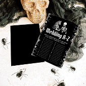 ハロウィン結婚スケルトンA-Zブライダルシャワーゲーム 招待状