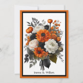 ハロウィン結婚テーマの写真と日付を保存 セーブザデート (裏面)