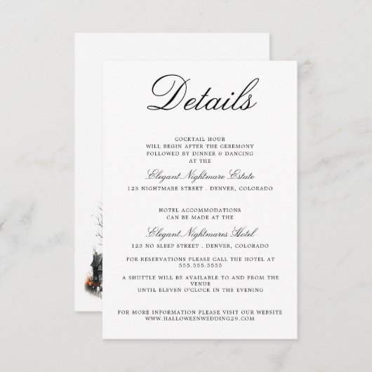 ハロウィン結婚ヴィレッジエンクロージャカード エンクロージャーカード (正面/裏面)