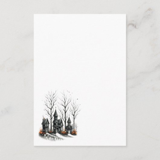 ハロウィン結婚ヴィレッジエンクロージャカード エンクロージャーカード (裏面)