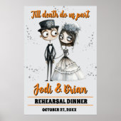 ハロウィン結婚式ウェルカムサイン 死が二人を分かつまで ポスター (正面)